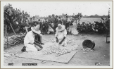 Family shelling corn